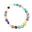 Parure Marlen - Perle con foglia argento -  Multicolor - Vetro di Murano