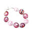Parure Marlen - Perle con foglia argento -  Rosa - Vetro di Murano