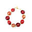 Parure Marlen - Beads with gold leaf - Red - Murano glass