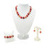 Parure Marlen - Beads with gold leaf - Red - Murano glass