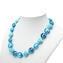 Parure marlen - Perle con foglia argento -  Turchese - Vetro di Murano
