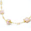 Collana Emily - Con perle oro e murrine rosa - Vetro di Murano Originale OMG