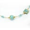 Collana Emily - Con perle oro e murrine azzurre  - Vetro di Murano Originale OMG