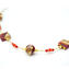 Collana Emily - Rosso e oro - Vetro di Murano Originale OMG