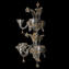Applique cadoro 3 + 2 luci - Oro - Murano Glass
