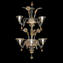 Applique cadoro 3 + 2 luci - Oro - Murano Glass