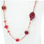 Collar Skiset - Rojo y dorado - Cristal de Murano original OMG