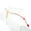 Collar Skiset - Rojo y dorado - Cristal de Murano original OMG