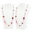 Collar Skiset - Rojo y dorado - Cristal de Murano original OMG