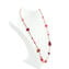 Collar Skiset - Rojo y dorado - Cristal de Murano original OMG