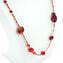 Collar Skiset - Rojo y dorado - Cristal de Murano original OMG