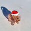 Lovely Christmas pig - Original Murano glass OMG