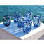 Set di 6 Bicchieri Blu - Arlecchino - Vetro di Murano Originale OMG