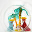 Weihnachtskugel mit Krippe - Original Murano Glas OMG