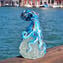 Hellblauer Oktopus auf Glassockel - Original Murano Glass OMG