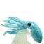 Hellblauer Oktopus auf Glaswelle - Original Murano Glas OMG