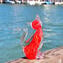 Cat Figurine - With colors Sommerso - 1 Piece - Orginal Murano Glass OMG