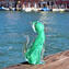 Cat Figurine - With colors Sommerso - 1 Piece - Orginal Murano Glass OMG