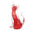 Cat Figurine - With colors Sommerso - 1 Piece - Orginal Murano Glass OMG
