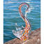 Cigno figurina - Multicolor sommerso - Vetro di Murano