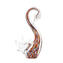 Cigno figurina - Multicolor sommerso - Vetro di Murano