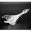 Papera in volo figurina - Bianco sommerso - Vetro di Murano