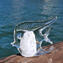 Pesce luna figurina - Bianco sommersi - Vetro di Murano