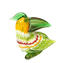Tucano - murrine e oro - Collezione Lallero - Animali - Vetro di Murano Originale Omg