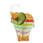 Elefant mit Murrine und Gold - Lallero-Kollektion - Original Muranoglas OMG