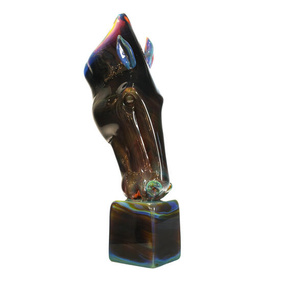 Mustang-Skulptur, Pferdekopf, Glasfarbe, Original-Muranoglas, omg.jpg_1
