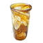  Nuance Collection - Amber Amethist & Silver- Sbruffi Vase - Original Murano glass
