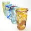  Nuance Collection - Amber Amethist & Silver- Sbruffi Vase - Original Murano glass