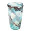 Nuance Collection - Aquamarine Amethist & Silver - Sbruffi Vase - Original Murano glass