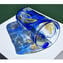 Nuance Collection - Blue & Silver - Sbruffi Vase - Original Murano glass
