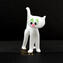 Gatto bianco in miniatura - Vetro di Murano Originale OMG