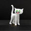 Gatto bianco in miniatura - Vetro di Murano Originale OMG
