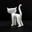 Gatto bianco in miniatura - Vetro di Murano Originale OMG