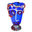 Musana - Vaso faccia Blu - Tributo a Picasso - Vetro di Murano Originale OMG