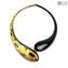 Collar Klimt - Vidrio pintado en oro de 24 kt - Cristal de Murano original OMG