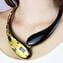 Klimt Necklace - Glass Painted 24kt Gold - Original Murano Glass OMG