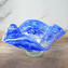 Centrotavola  Blu con argento e Murrine -  Vetro Soffiato