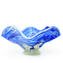 Centrotavola  Blu con argento e Murrine -  Vetro Soffiato