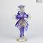 커플 Goldoni Venetian Figurines 블루 - 골드 24K 오리지널 Murano Glass