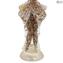 Pareja Escultura Goldoni blanco - Figuras venecianas Cristal de Murano original