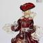一對Goldoni雕塑紅色威尼斯老婦人和騎士-金飾24kt
