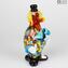 Glass blown Clown - multicolored glass Original Murano Glass Omg