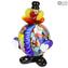 Verre de Murano Original soufflé de graisse de clown OMG