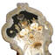 Blumen Kristall und Gold 24 kt - Venezianischer Tischspiegel - Original Muranoglas omg