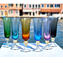 Ensemble de 6 verres à champagne Flute Mix couleurs